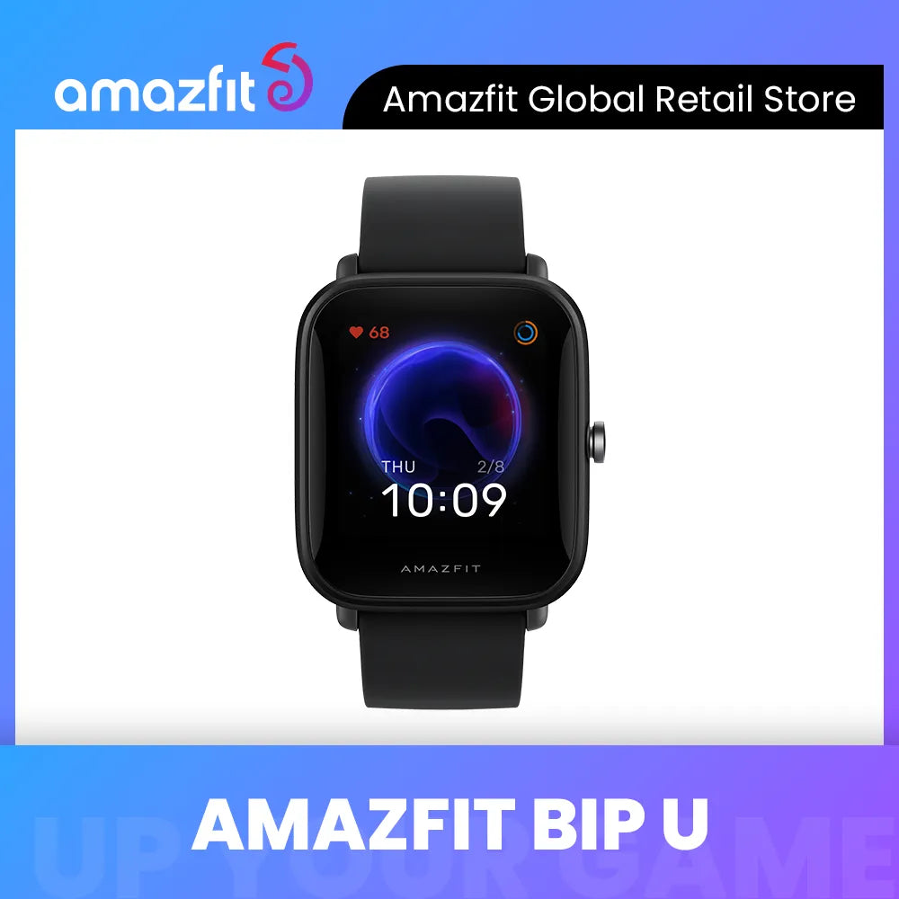 Montre Connectée Amazfit Bip U Reconditionnée - 60+ Sports Fitness Tracker Écran 1.43