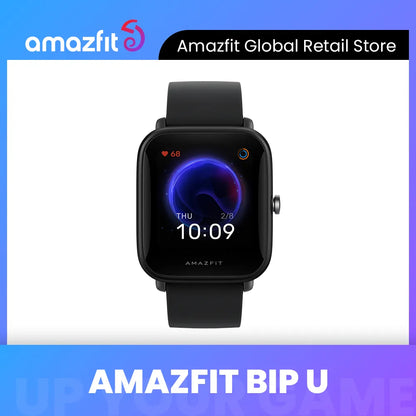 Montre Connectée Amazfit Bip U Reconditionnée - 60+ Sports Fitness Tracker Écran 1.43