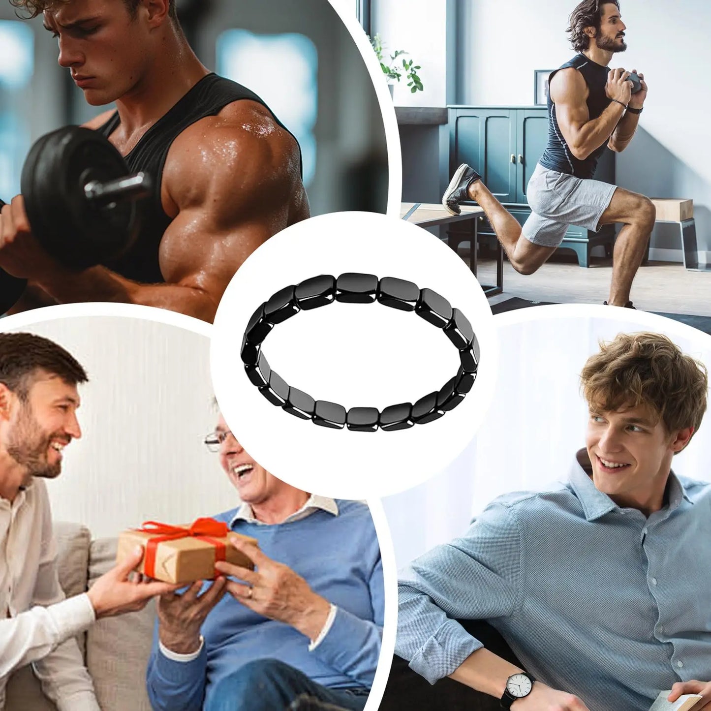 Bracelet Hématite Homme – Bijou Artisanal Zen pour le Quotidien