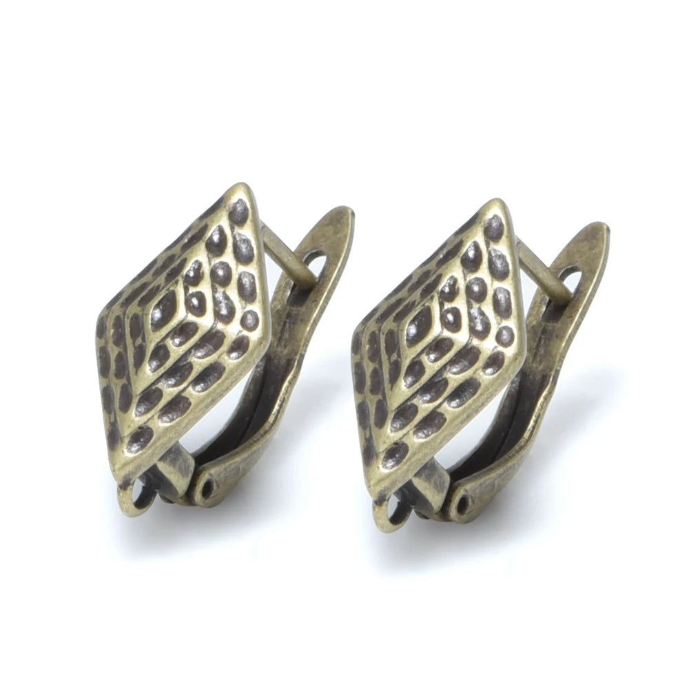 Boucles d'Oreilles Géométriques Bronze Antique - Accessoires DIY Cuivre