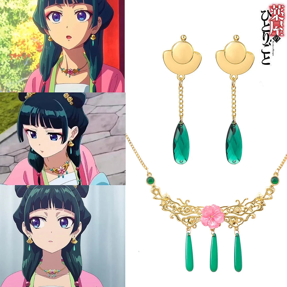 Accessoires Anime Apothecary Diaries Maomao – Pendentif Badge Épingle Choker Cosplay