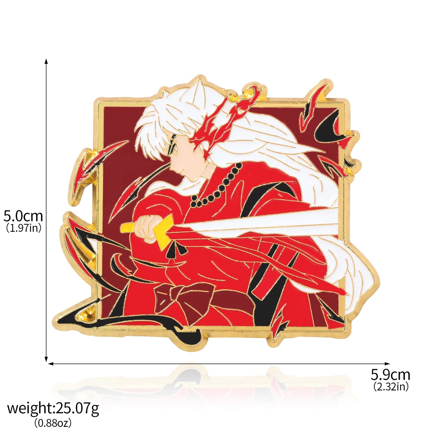 Pin's Émaillé Inuyasha Sesshoumaru – Broche Badge Décoration Unisexe