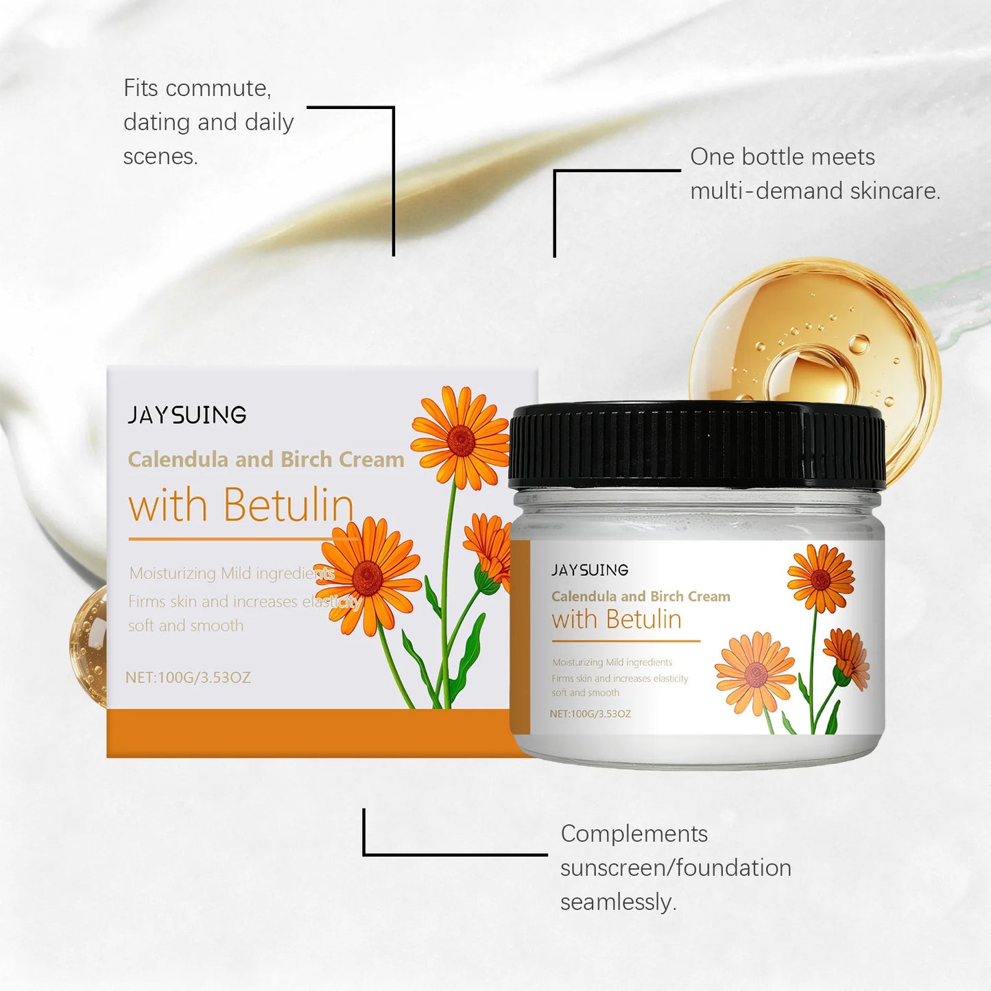 Crème Hydratante Visage 100g - Texture Douce Délicate Nourrissante Soin Quotidien Peau Lisse Beauté