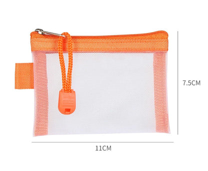 Porte-Monnaie Filet Transparent Zippé – Pochette Carte & Clés
