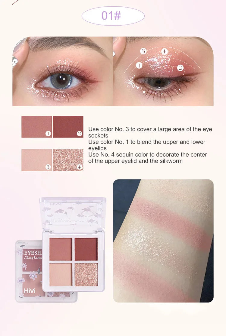 Set Maquillage 8 Pièces Complet - Rouge à Lèvres Correcteur Ombre Paupières Sourcils Blush Kit Beauté