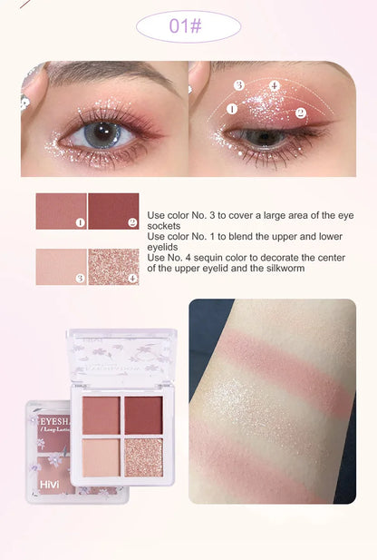 Set Maquillage 8 Pièces Complet - Rouge à Lèvres Correcteur Ombre Paupières Sourcils Blush Kit Beauté