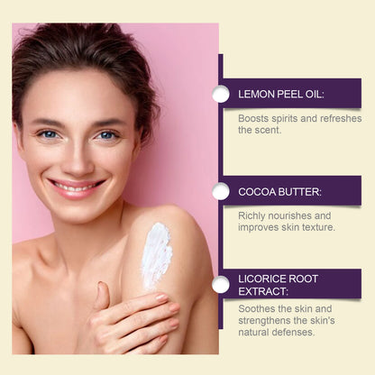 Crème Visage Citron Beurre de Cacao - Hydratante Réparatrice Nourrissante Éclaircissante Soin Beauté