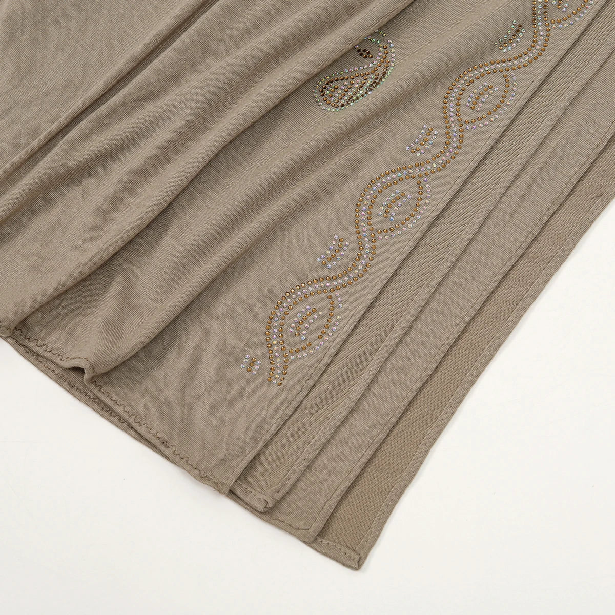 Hijab Jersey Coton Premium - Voile Bordure Scintillante Femme