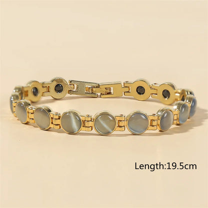 Bracelet Opale Magnétique Plaqué Or 18K – Énergie & Charme Femme