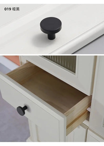 Poignée de Meuble Moderne en Aluminium - Bouton Rond pour Armoire et Tiroir