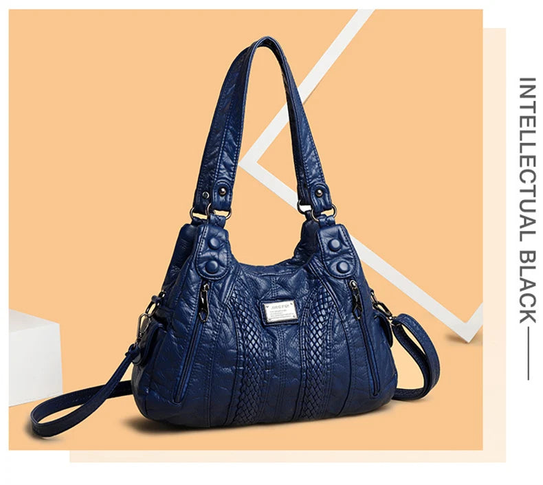 Sac à Main Femme Cuir Véritable Peau Mouton - Sac Épaule Bandoulière Crossbody Messenger Tote Élégant