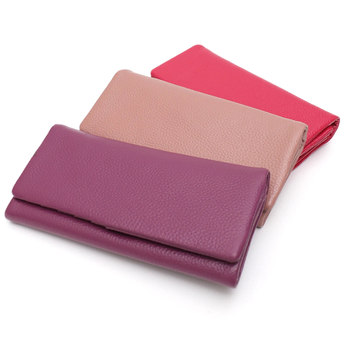 Portefeuille Femme Bifold Cuir Véritable - Multi-Cartes avec Compartiment Téléphone