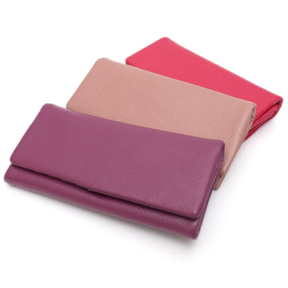 Portefeuille Femme Bifold Cuir Véritable - Multi-Cartes avec Compartiment Téléphone