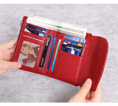 Portefeuille Femme Luxe Clip Cuir - Clutch Soirée Designer Porte-Cartes Crédit