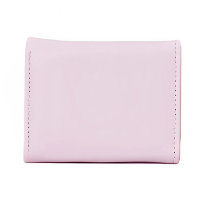 Portefeuille Femme Tri-Fold Cuir PU Bouton Fantaisie - Porte-Cartes Court Porte-Monnaie