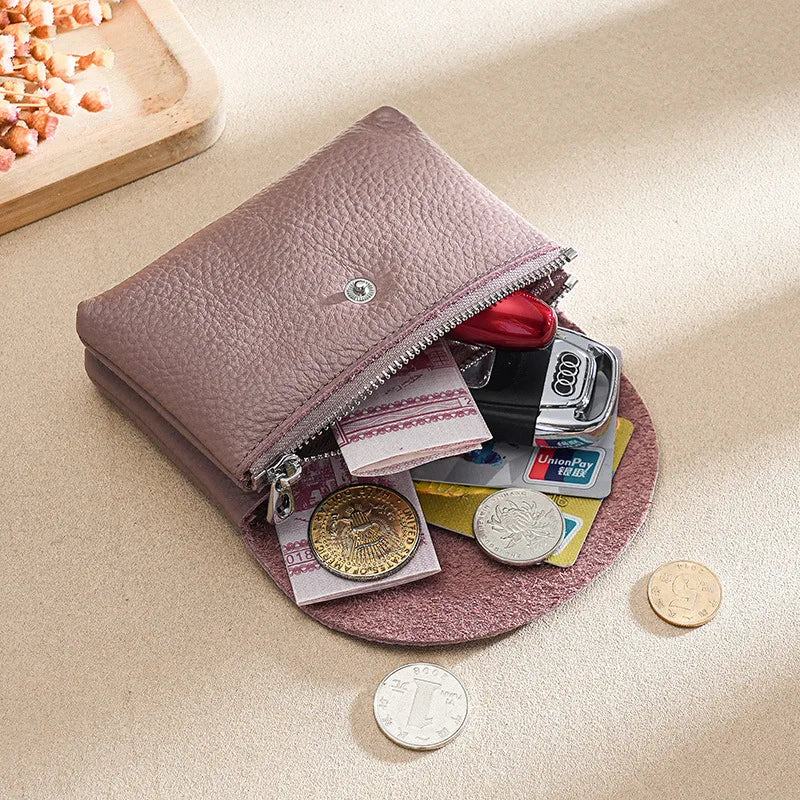 Portefeuille Femme Cuir PU Personnalisable Lettres Nom - Porte-Carte Monnaie Compact Rabat Cadeau Unique