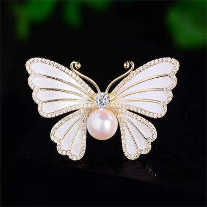 Broche Papillon Luxueuse Exquise – Pin's Fleur Poitrine Élégant Femme