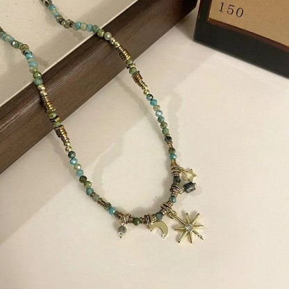 Collier Bohème Multicouche Perles – Pendentif Ethnique Rétro