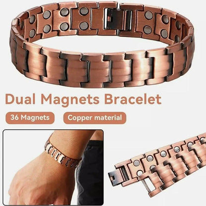 Bracelet Alliage Cuivre Magnétique Homme – Léger Polyvalent Sport & Quotidien