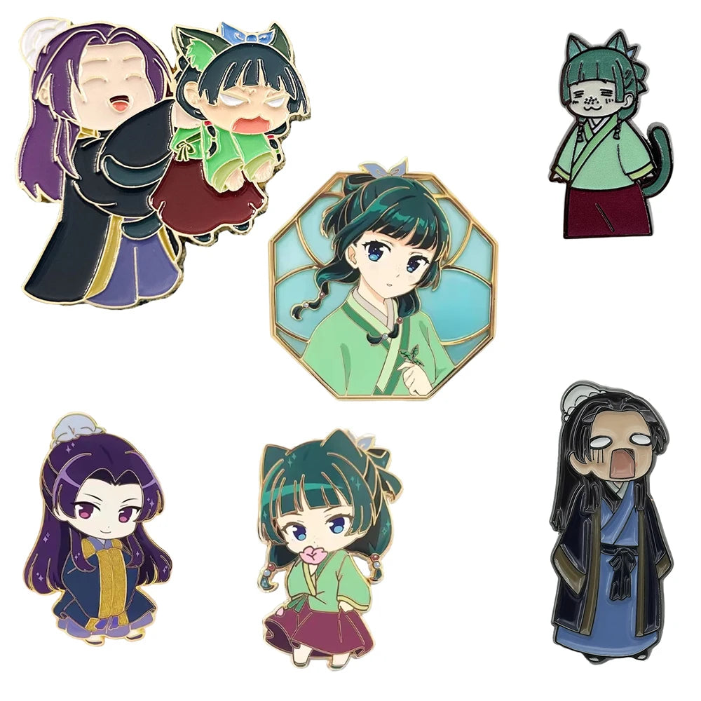 Broche Émaillée Chibi Maomao Jinshi The Apothecary Diaries – Pin's Badge Anime Mignon Fans