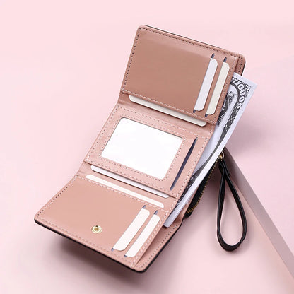 Portefeuille Femme Kawaii Mignon - Petit Porte-Monnaie Cuir Rose Designer