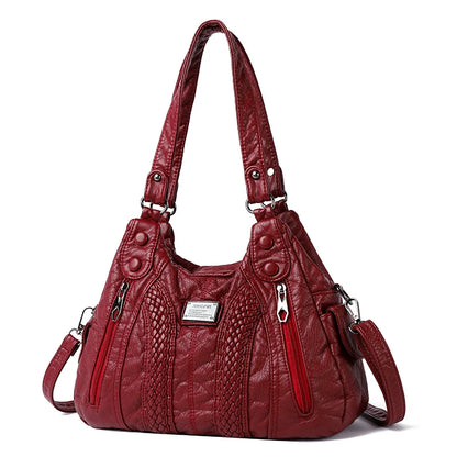 Sac à Main Femme Cuir Véritable Peau Mouton - Sac Épaule Bandoulière Crossbody Messenger Tote Élégant