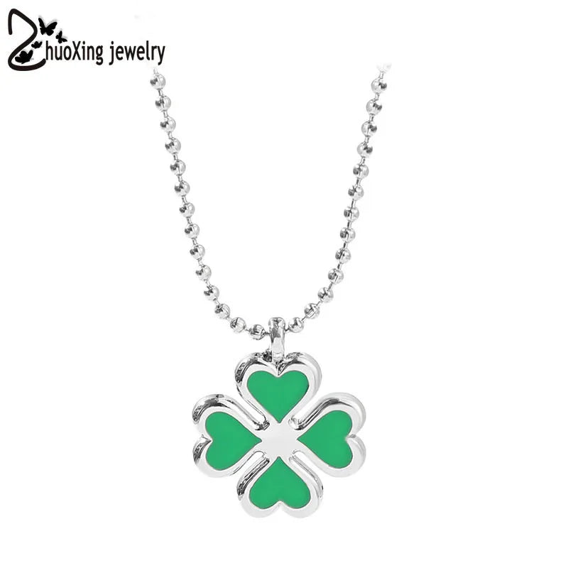 Collier Pendentif Tasse Thé Émail Fait Main - Chaîne Longue Pull Bohème