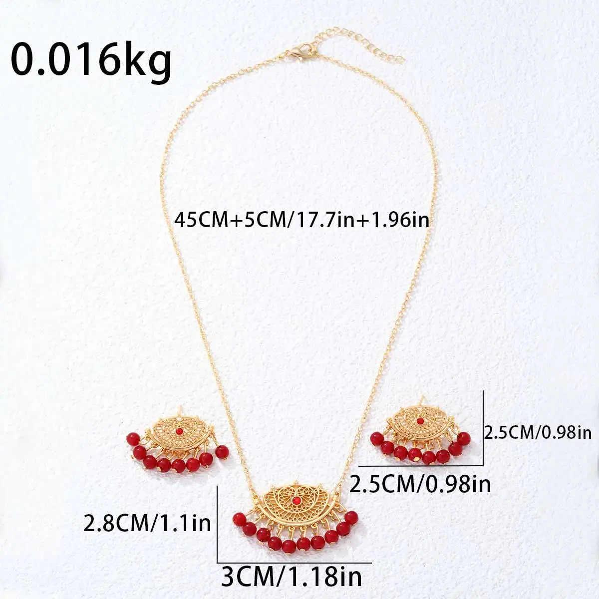 Ensemble Bijoux Indien Cristal Pompons – Collier Boucles Jhumka Mariée