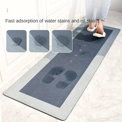 Tapis de Cuisine Absorbant Antidérapant Imperméable - Carpette Longue Lavable sans Entretien