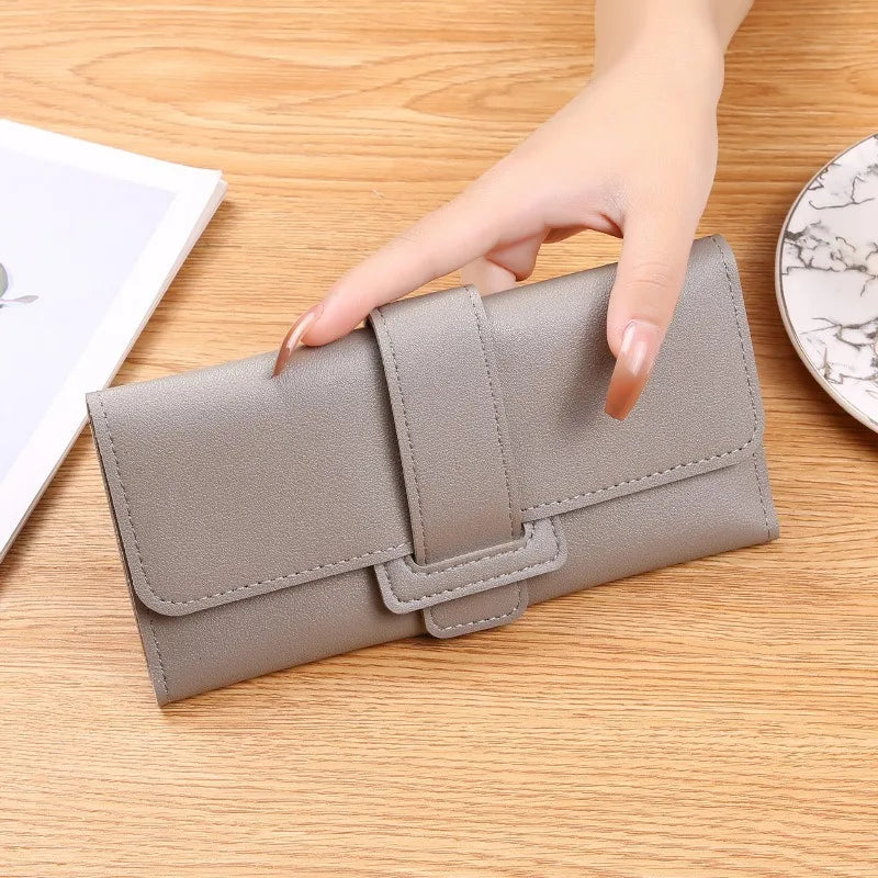 Portefeuille Long Femme Cuir PU Grande Capacité - Porte-Cartes Multi-Positions Fashion