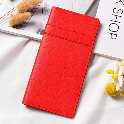Portefeuille Femme Multi-Cartes Cuir PU - Organisateur de Voyage Décontracté