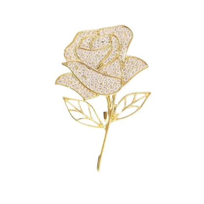 Broche Florale Romantique – Pin Élégant Rose Pivoine Iris