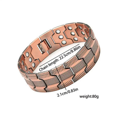 Bracelet Cuivre Pur Magnétique Énergie & Bien-être – Unisexe Cadeau