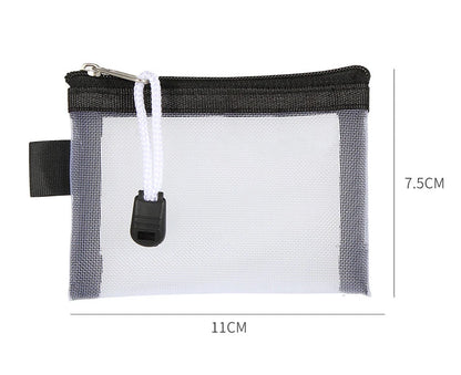 Porte-Monnaie Filet Transparent Zippé – Pochette Carte & Clés