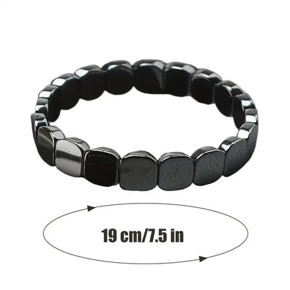Bracelet Hématite Naturelle Magnétique Thérapeutique – Pierre Énergie & Guérison Unisexe