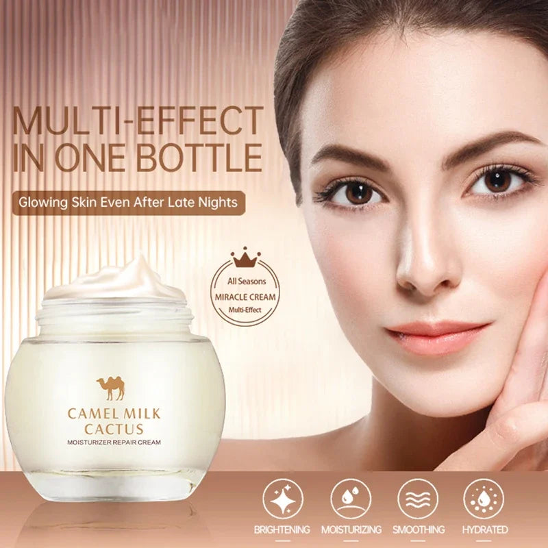 Crème Hydratante Lait Chamelle Cactus - Nourrissante Rajeunissante Longue Durée Naturelle Soin Beauté