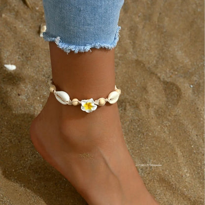 Ensemble Bijoux Fleurs Tressées Bohème Grande Fleur – Collier Boucles Rose Rouge Bleu Plage Femme