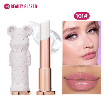 Rouge à Lèvres Hydratant Beauty Glazed Bear - Baume Coloré Nourrissant Effet Aqueux Longue Tenue