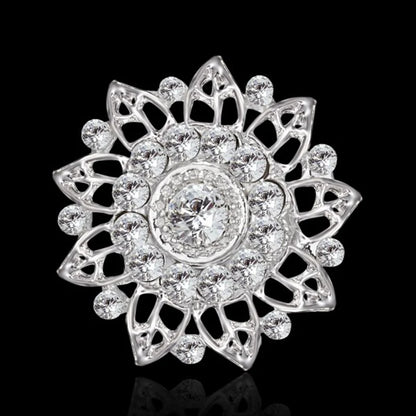 Broche Fleur Rétro Mode Cristal Strass – Pin's Bijou Mariage Rendez-vous Soirées Femme