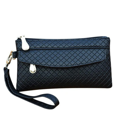Portefeuille Femme Cuir PU Violet - Clutch avec Étui Téléphone et Porte-Cartes Intégré