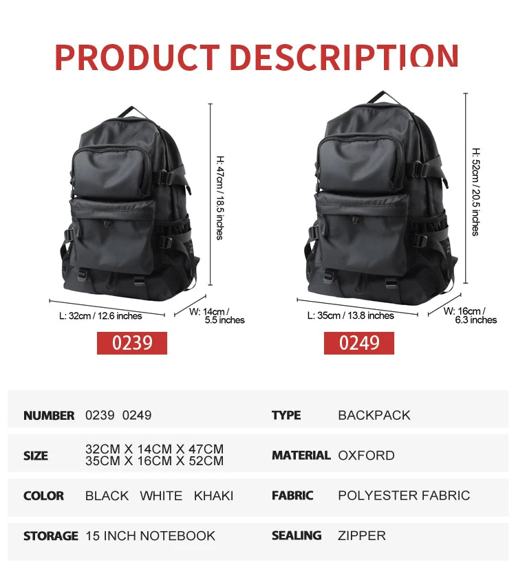 Sac à Dos Homme 17 Pouces Imperméable - Laptop Voyage École Grande Capacité Léger Personnalisé