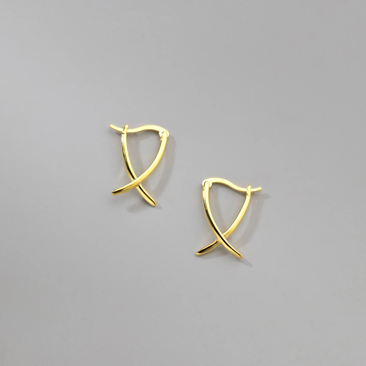 Boucles Oreilles Créoles Argent Sterling 925 MODIAN - Abstraites Minimalistes Femme Bijoux Été