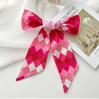 Bandeau Soie Fleur Rose - Headband Ruban Élégant Femme