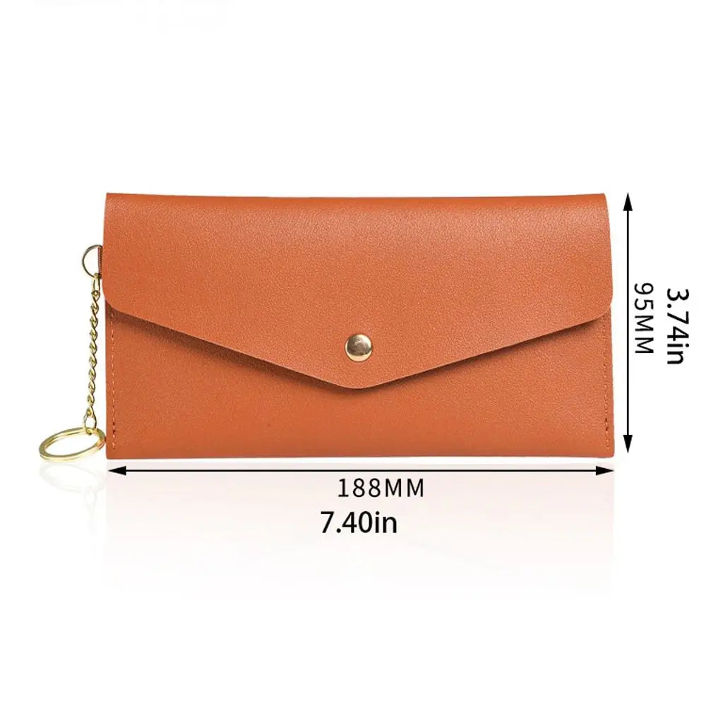 Portefeuille Femme Enveloppe Rétro Cuir PU - Clutch Porte-Cartes Téléphone Monnaie
