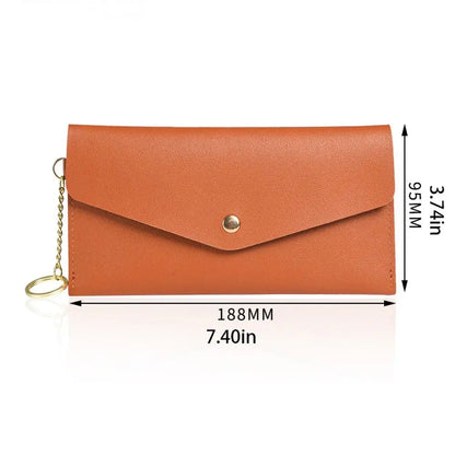 Portefeuille Femme Enveloppe Rétro Cuir PU - Clutch Porte-Cartes Téléphone Monnaie