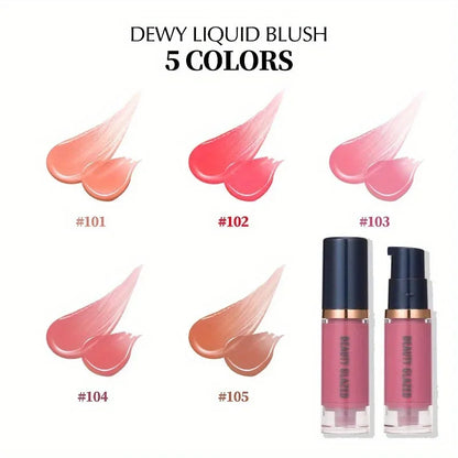 Blush Liquide Beauty Glazed 102 - Waterproof Sweatproof Léger Non-Fade Naturel Joues Longue Tenue Maquillage