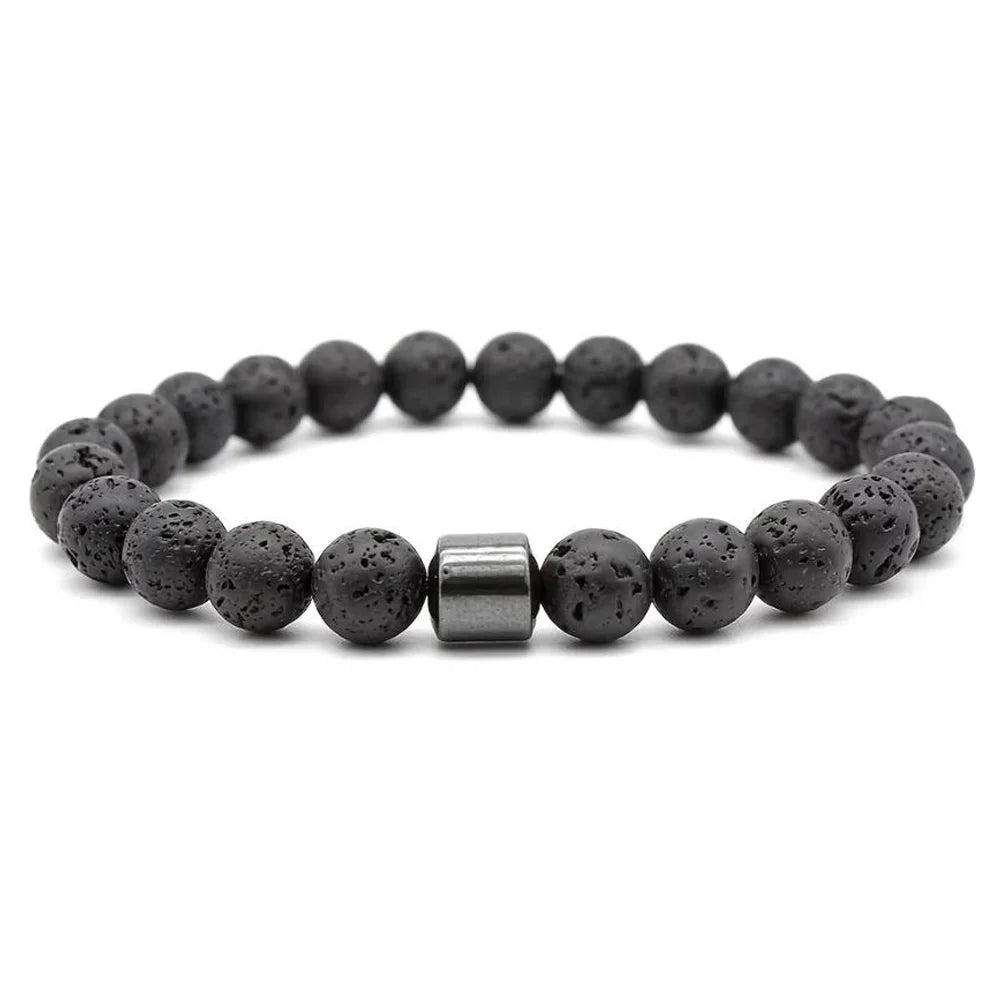 Bracelet Perles de Pierre Naturelle – Énergie & Style Unisexe