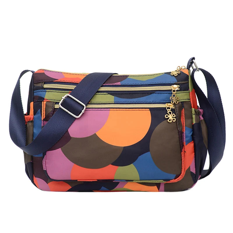 Sac Bandoulière Femme Multi-Poches Nylon - Crossbody Imperméable Tendance