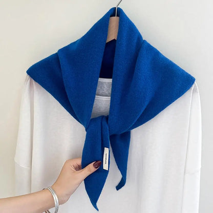 Foulard Triangle Laine 100% Coréen Femme - Écharpe Cachemire Longue Chaude Châle Tricotée