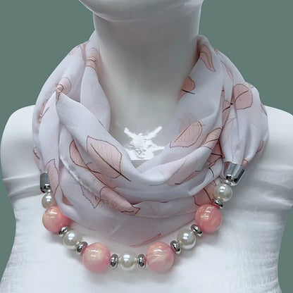 Foulard Collier Mousseline Multicolore Femme - Bijou Statement Neckerchief Bohème Hijab